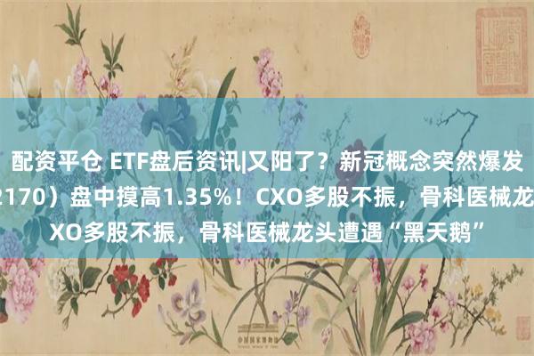 配资平仓 ETF盘后资讯|又阳了？新冠概念突然爆发，医疗ETF（512170）盘中摸高1.35%！CXO多股不振，骨科医械龙头遭遇“黑天鹅”