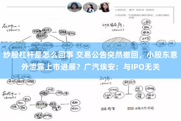 炒股杠杆是怎么回事 交易公告突然撤回，小股东意外泄露上市进展？广汽埃安：与IPO无关