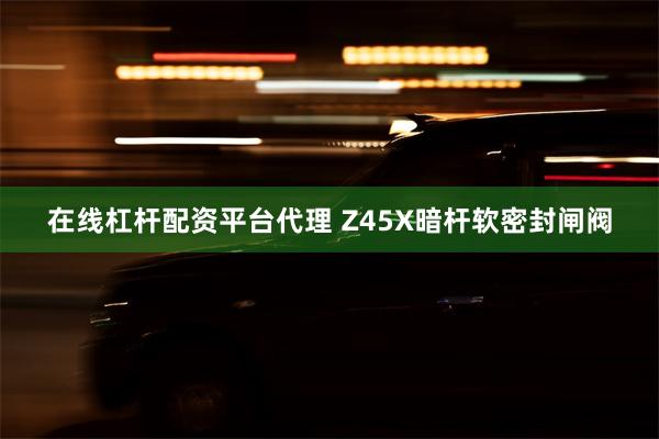 在线杠杆配资平台代理 Z45X暗杆软密封闸阀